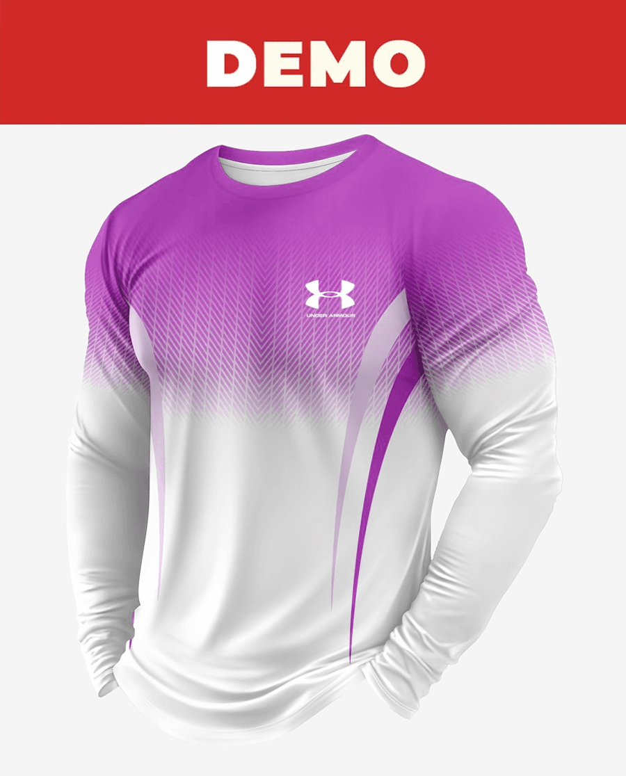 Muška gradient duga majica – Dry Fit za trening i trčanje