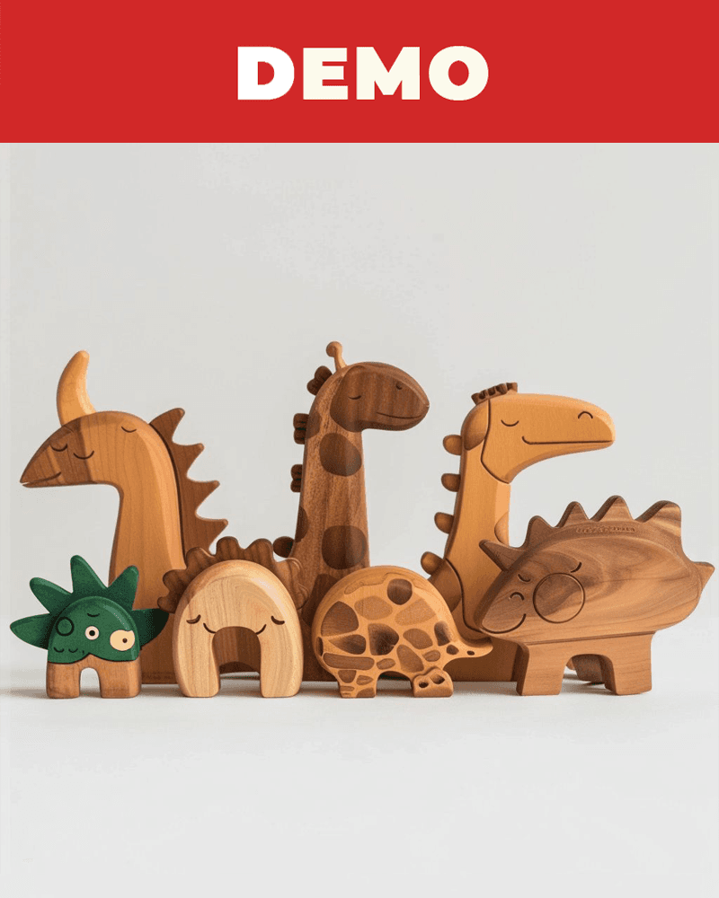 Drvene igračke dinosaurusi za razvoj mašte i kreativne igre